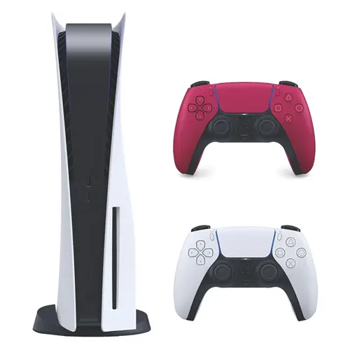کنسول بازی سونی مدل PlayStation 5 ظرفیت 825 گیگابایت ریجن 1216A اروپا به همراه دسته اضافی قرمز (2)